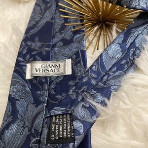 Versace 100% Blue Silk Tie